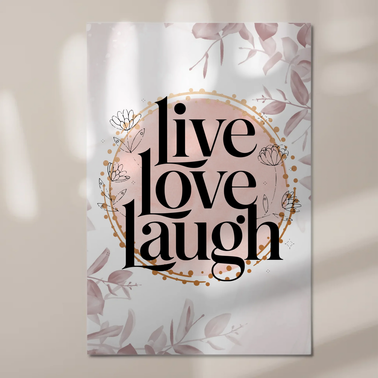 Spruch Fotoboard Magnet Wandbild Live Love Laugh Geschenk