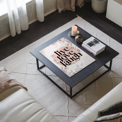 Spruch Fotoboard Magnet Wandbild Live Love Laugh Geschenk