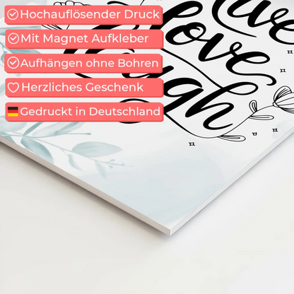 Sprüche Poster Magentisch Live Love Laugh Geschenk