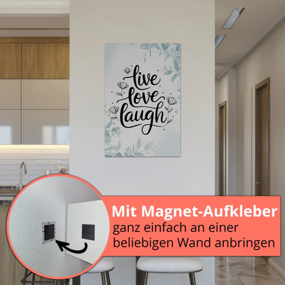 Sprüche Poster Magentisch Live Love Laugh Geschenk