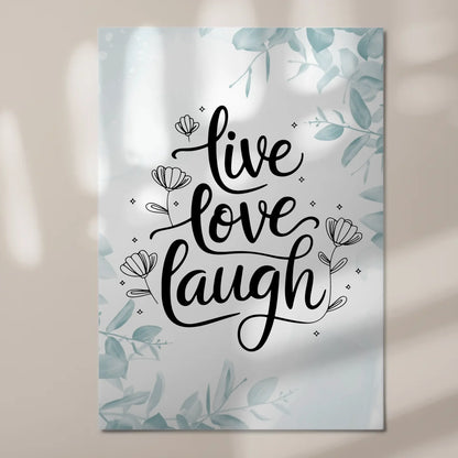 Sprüche Poster Magentisch Live Love Laugh Geschenk