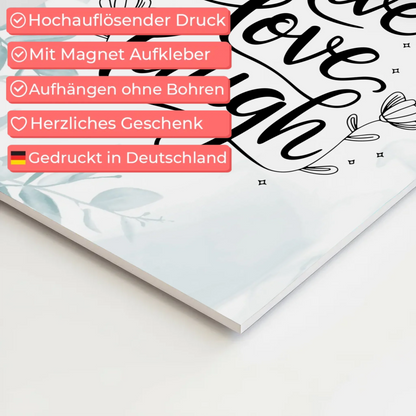 Sprüche Poster Magentisch Live Love Laugh Geschenk