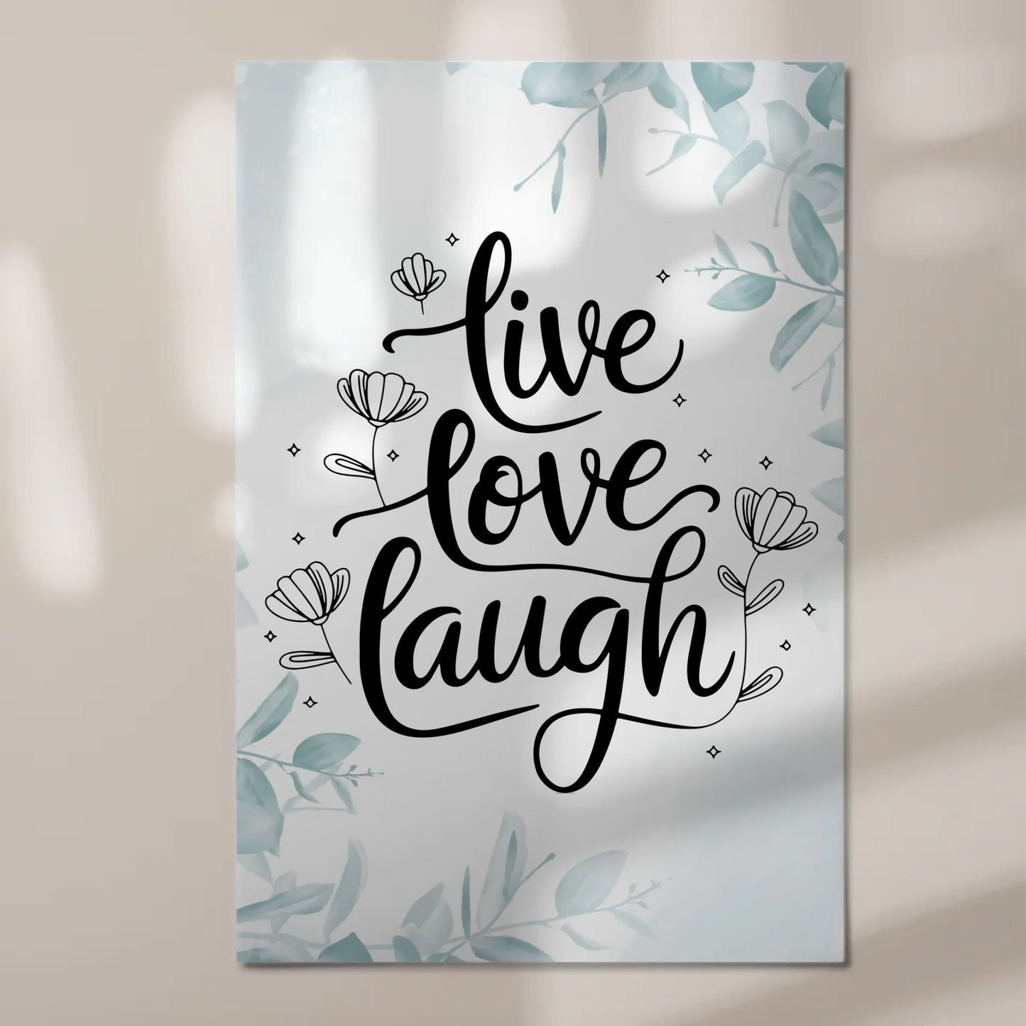 Sprüche Poster Magentisch Live Love Laugh Geschenk