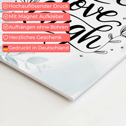 Sprüche Poster Magentisch Live Love Laugh Geschenk