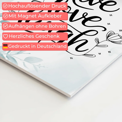 Sprüche Poster Magentisch Live Love Laugh Geschenk