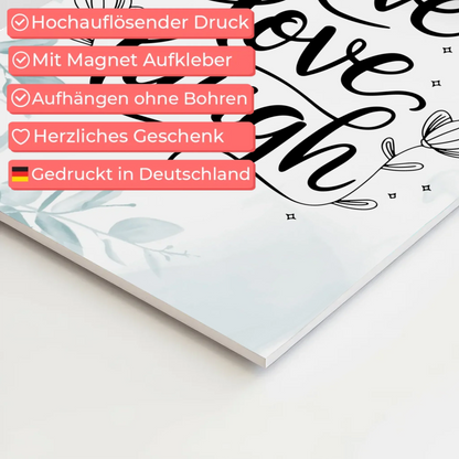 Sprüche Poster Magentisch Live Love Laugh Geschenk