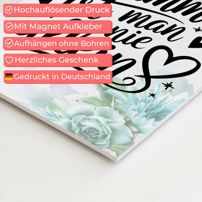 Magnet Poster mit Spruch Zusammen ist man nie allein