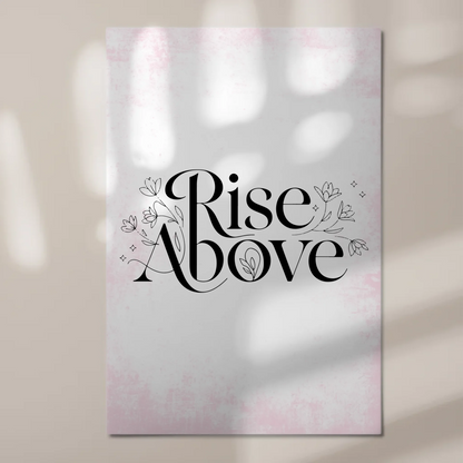 Magnet Poster Spruch Rise Above - Personalisiertes Geschenk