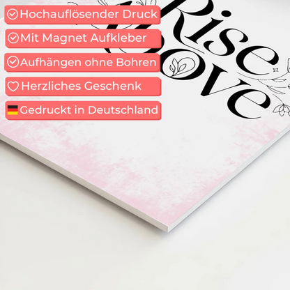 Magnet Poster Spruch Rise Above - Personalisiertes Geschenk