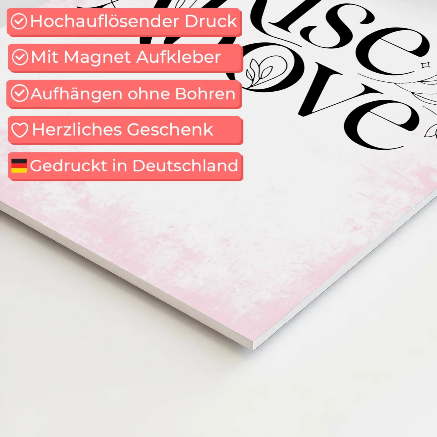 Magnet Poster Spruch Rise Above - Personalisiertes Geschenk