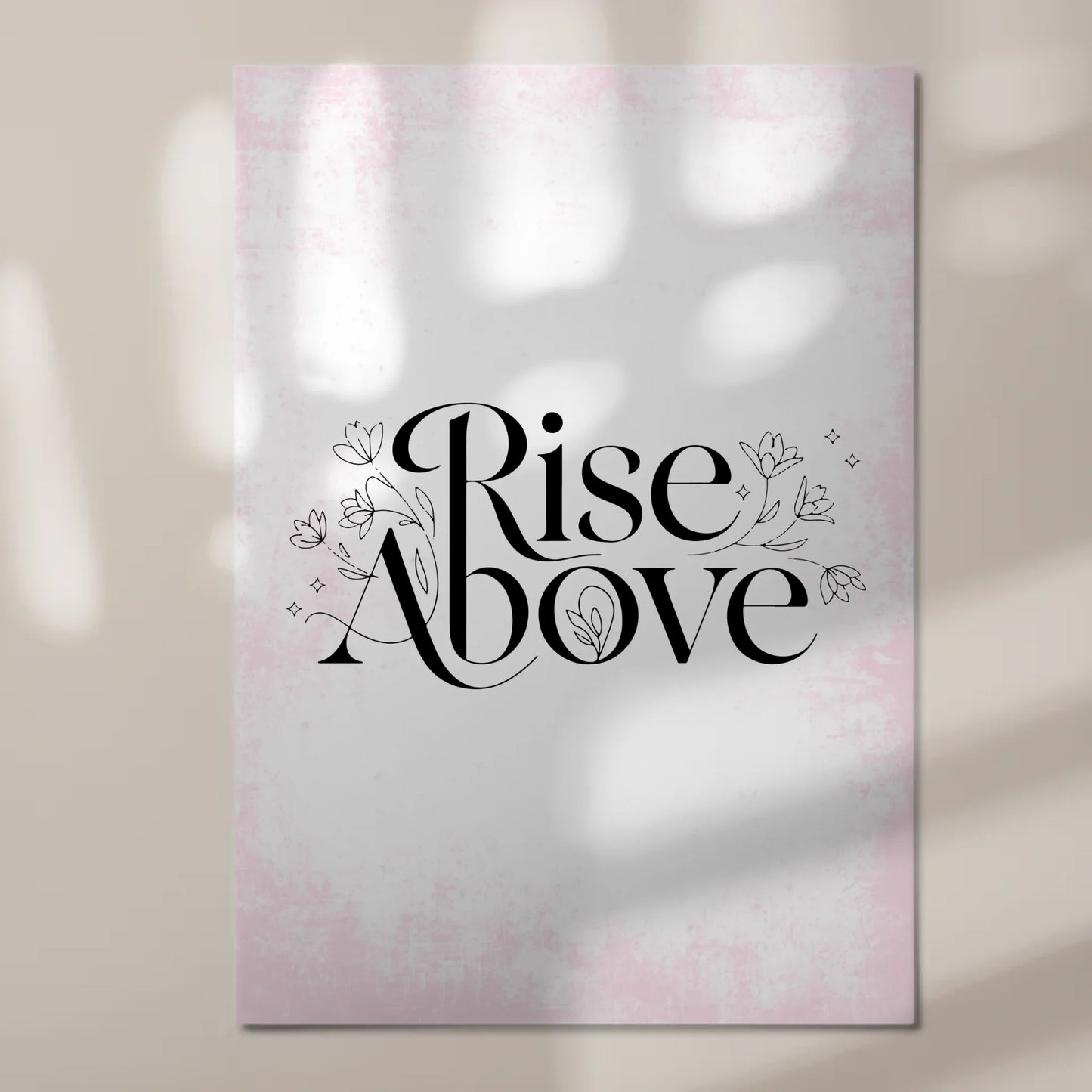 Magnet Poster Spruch Rise Above - Personalisiertes Geschenk