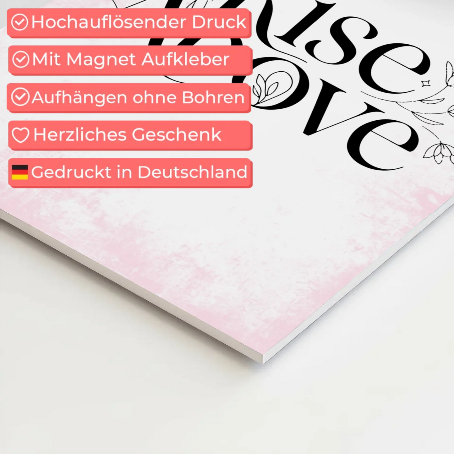 Magnet Poster Spruch Rise Above - Personalisiertes Geschenk