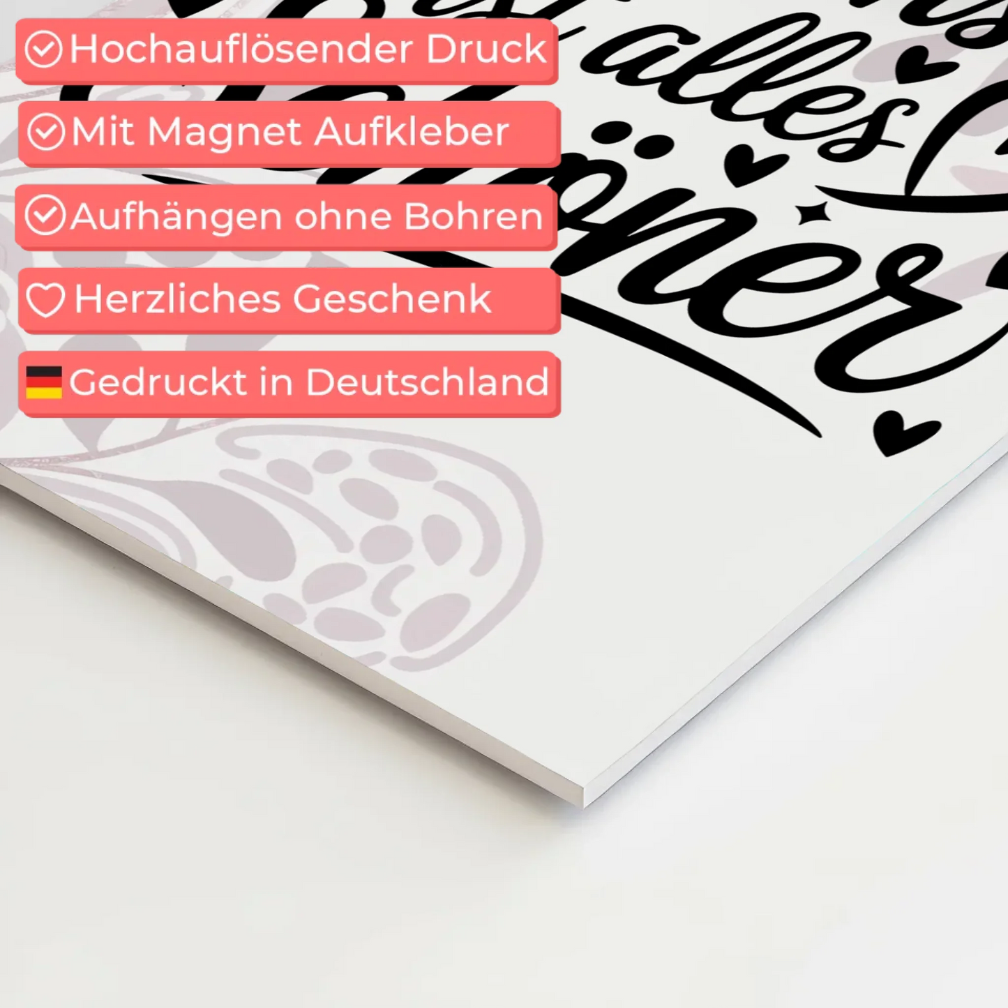 Sprüche Poster Magentisch Gemeinsam ist alles schöner