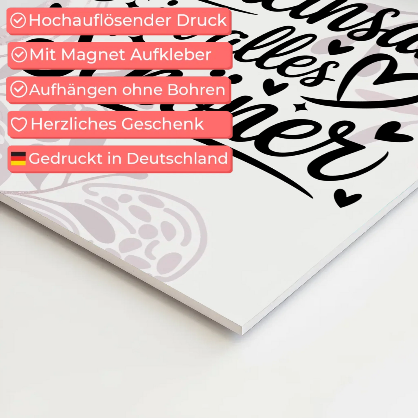 Sprüche Poster Magentisch Gemeinsam ist alles schöner