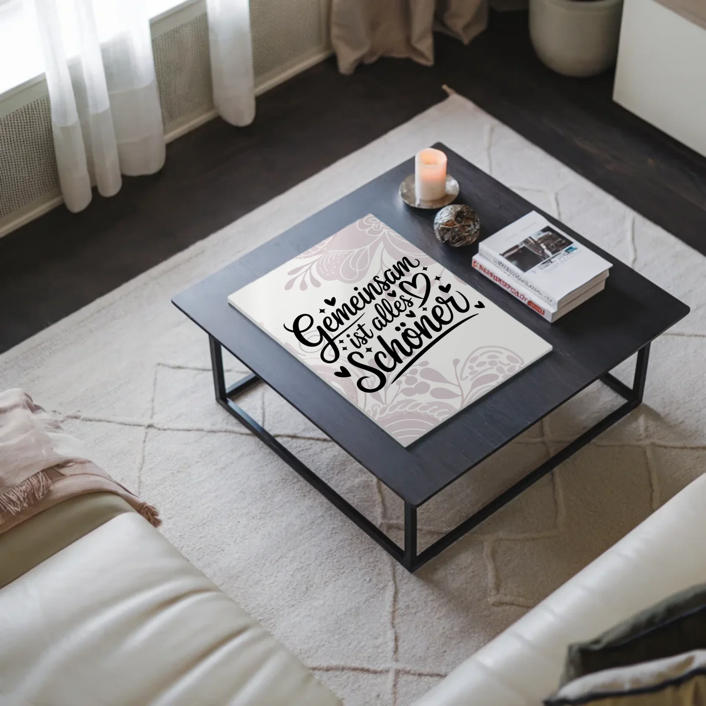 Sprüche Poster Magentisch Gemeinsam ist alles schöner