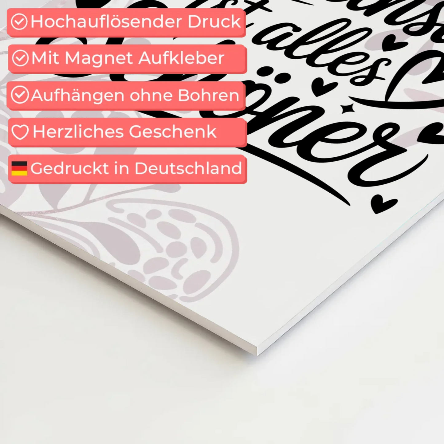 Sprüche Poster Magentisch Gemeinsam ist alles schöner