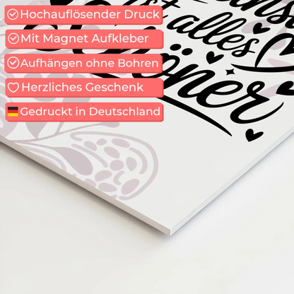 Sprüche Poster Magentisch Gemeinsam ist alles schöner