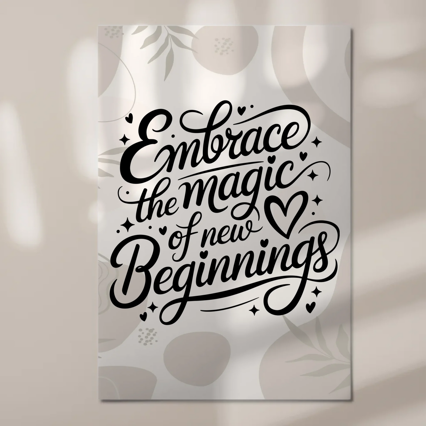 Spruch Fotoboard Magnet Wandbild Embrace the Magic