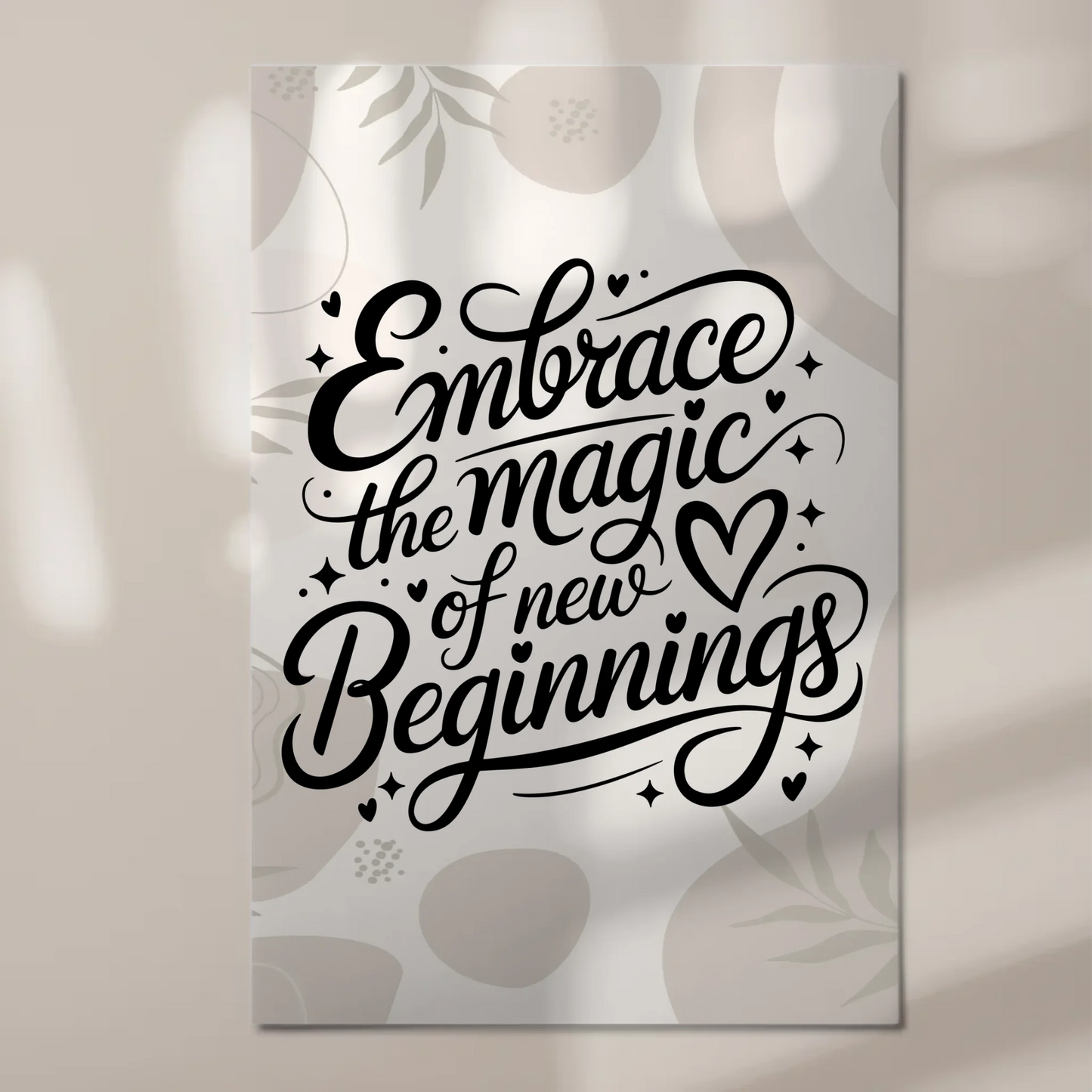 Spruch Fotoboard Magnet Wandbild Embrace the Magic