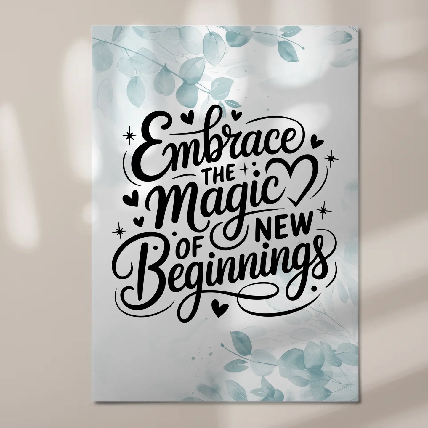 Sprüche Poster Magentisch Embrace the Magic of New Beginnings