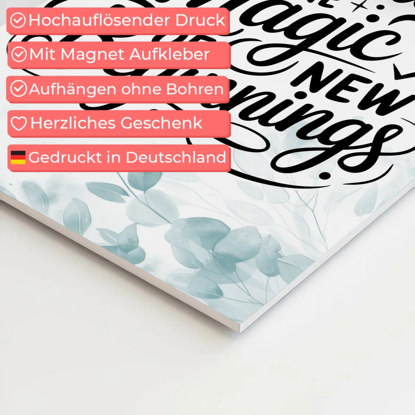 Sprüche Poster Magentisch Embrace the Magic of New Beginnings