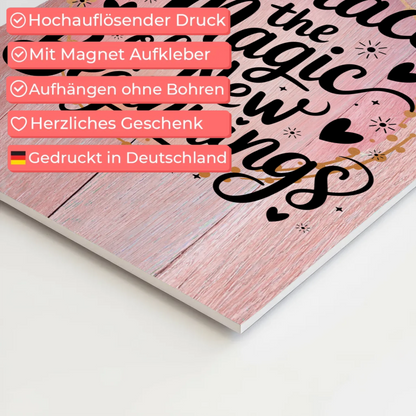 Magnet Poster mit Spruch Embrace the Magic of New Beginnings