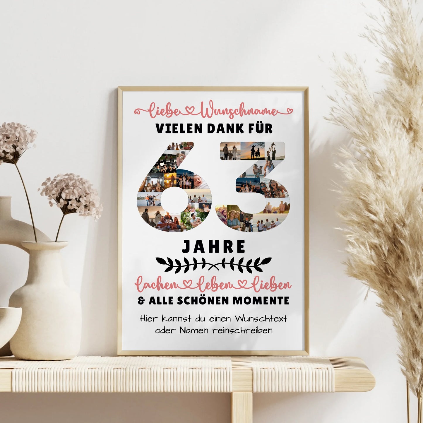 Personalisiertes Poster 63 Geburtstag Für Bruder Schwester Mama & Papa