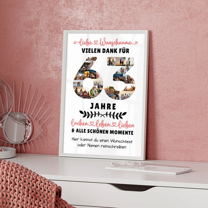 Personalisiertes Poster 63 Geburtstag Für Bruder Schwester Mama & Papa
