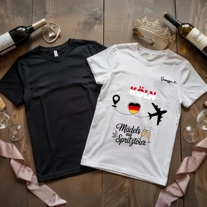 X.02.Schwarzes + Weißes T Shirt JGA Basic