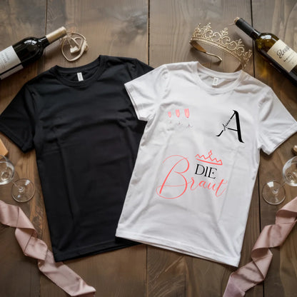 X.02.Schwarzes + Weißes T Shirt JGA Basic