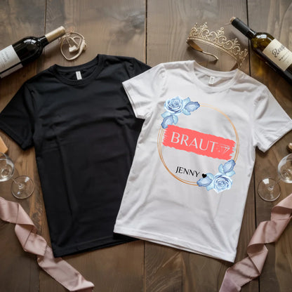 X.02.Schwarzes + Weißes T Shirt JGA Basic