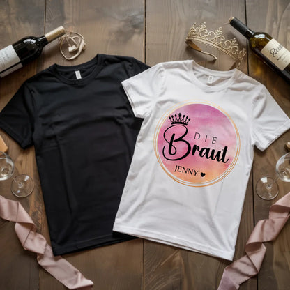 X.02.Schwarzes + Weißes T Shirt JGA Basic