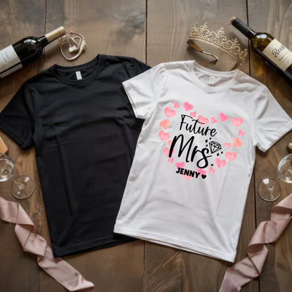 X.02.Schwarzes + Weißes T Shirt JGA Basic