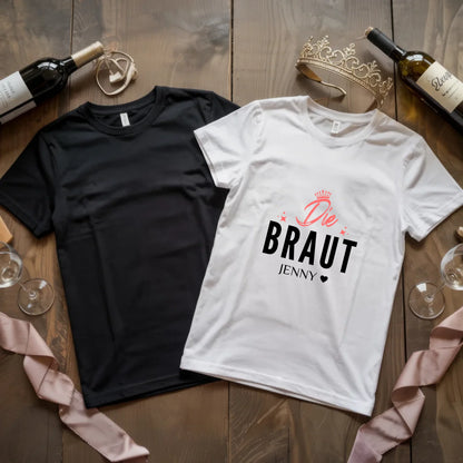 X.02.Schwarzes + Weißes T Shirt JGA Basic