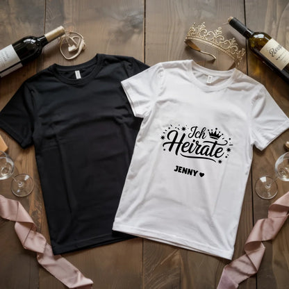 X.02.Schwarzes + Weißes T Shirt JGA Basic