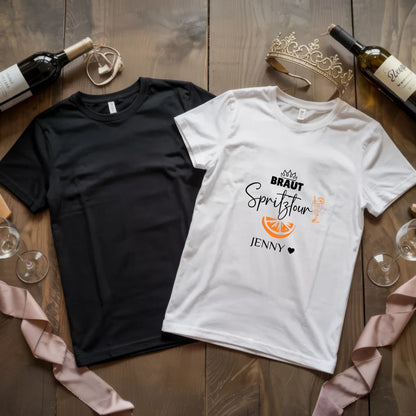 X.02.Schwarzes + Weißes T Shirt JGA Basic