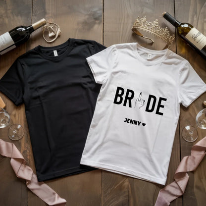 X.02.Schwarzes + Weißes T Shirt JGA Basic