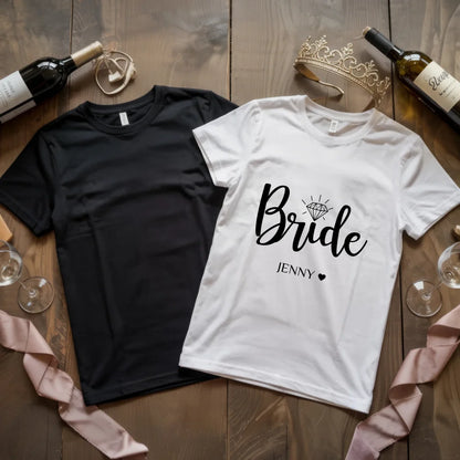 X.02.Schwarzes + Weißes T Shirt JGA Basic