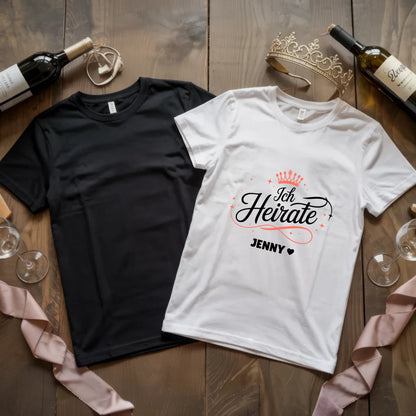 X.02.Schwarzes + Weißes T Shirt JGA Basic