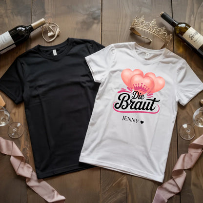 X.02.Schwarzes + Weißes T Shirt JGA Basic