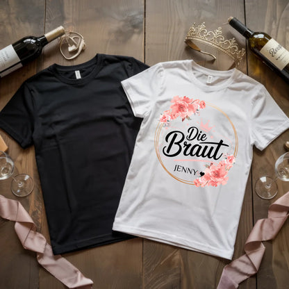 X.02.Schwarzes + Weißes T Shirt JGA Basic