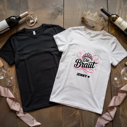 X.02.Schwarzes + Weißes T Shirt JGA Basic