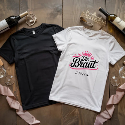 X.02.Schwarzes + Weißes T Shirt JGA Basic