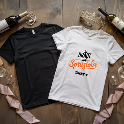 X.02.Schwarzes + Weißes T Shirt JGA Basic