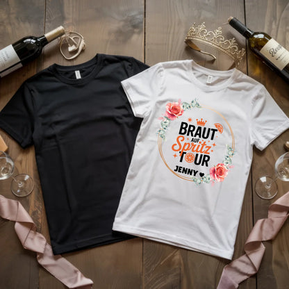 X.02.Schwarzes + Weißes T Shirt JGA Basic