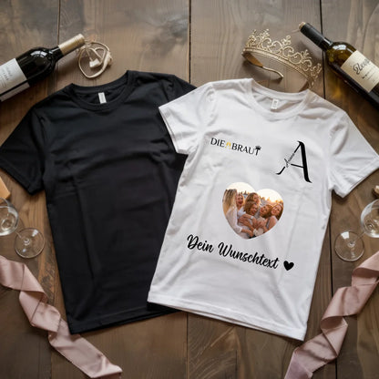 X.02.Schwarzes + Weißes T Shirt JGA Basic