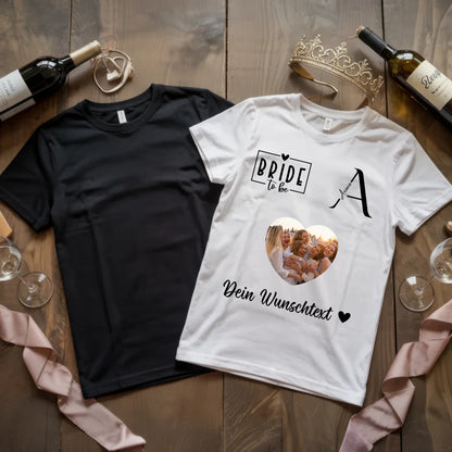 X.02.Schwarzes + Weißes T Shirt JGA Basic