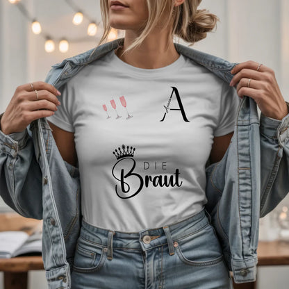 W.03.Damen-T-Shirt-Mockup-Basic HELL mit Jeansjacke