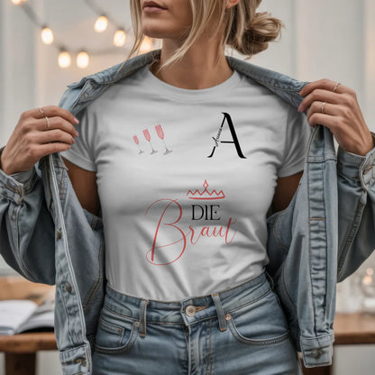 W.03.Damen-T-Shirt-Mockup-Basic HELL mit Jeansjacke