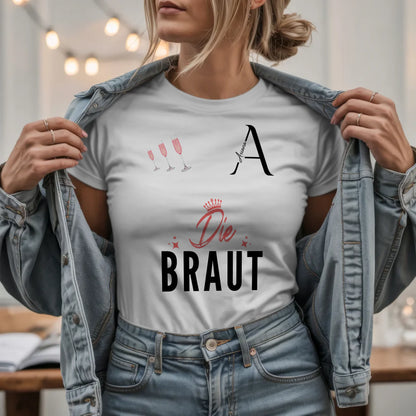 W.03.Damen-T-Shirt-Mockup-Basic HELL mit Jeansjacke